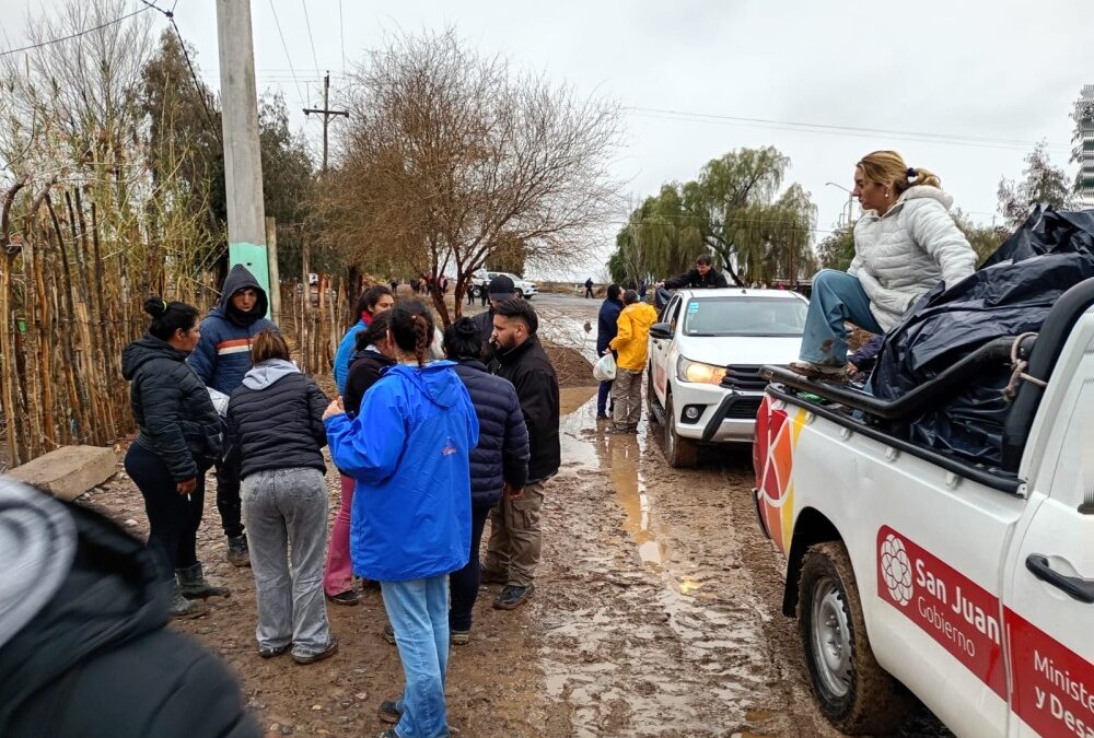 Más de 5000 familias afectadas por el temporal en San Juan: cómo fue la asistencia