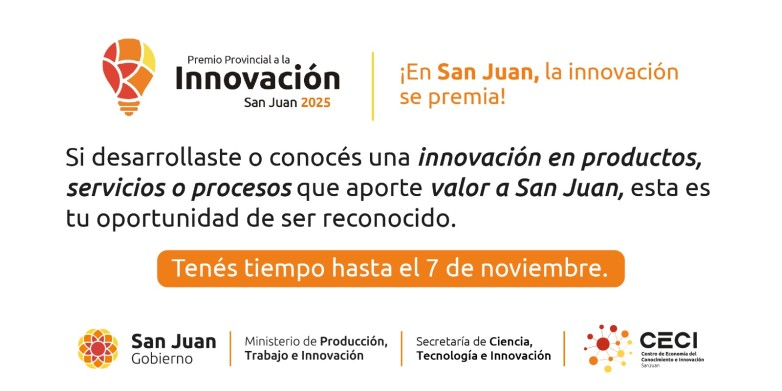 Últimos días para inscribirse al Premio Provincial a la Innovación 2025
