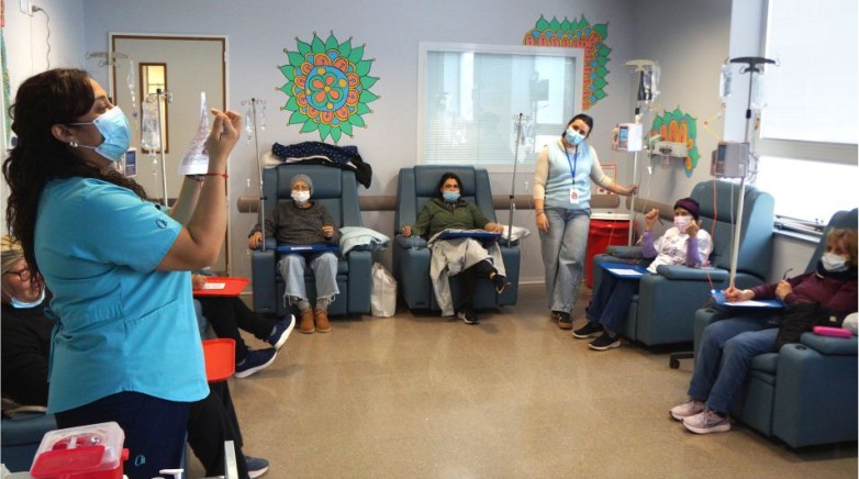 Taller de apoyo para pacientes oncológicos del Hospital Rawson