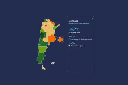 Mapa oficial de cobertura y distribución de vacunas en Argentina