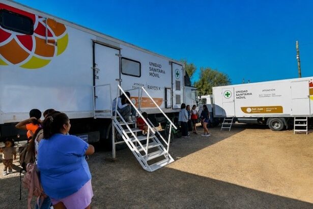 Las Unidades Sanitarias Móviles brindan atención a familias de Pocito