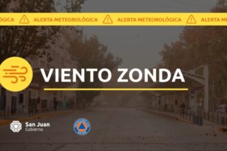 Alerta por viento Zonda en San Juan