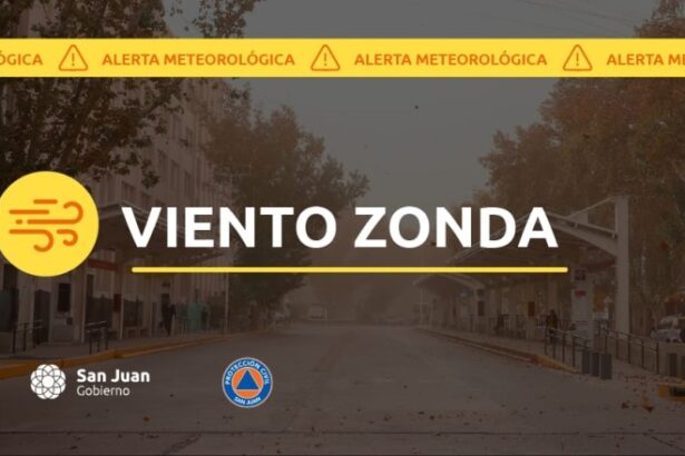 Alerta por viento Zonda en San Juan