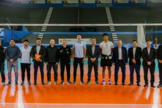 Selección Argentina de vóleibol en el Aldo Cantoni
