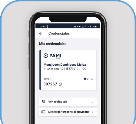 Credencial digital oficial de PAMI