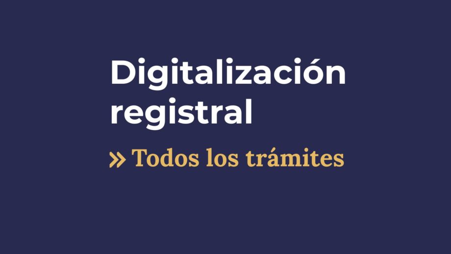 Digitalización de trámites registrales de la IGJ