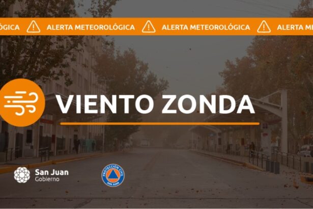 Alerta por viento Zonda y recomendaciones de Protección Civil