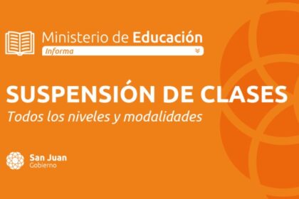 Escuela de San Juan durante alerta por viento Zonda