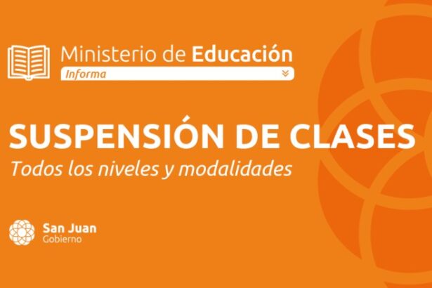 Escuela de San Juan durante alerta por viento Zonda