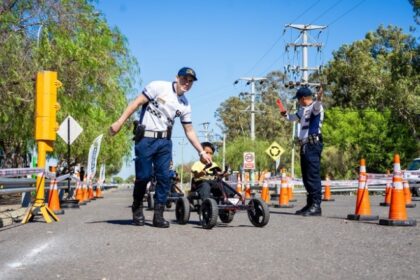 Actividad de educación vial para chicos en San Juan
